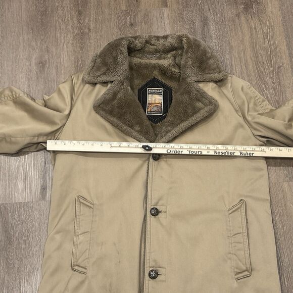 Vintage Mighty Mac Jacket Mens XL Gloucester Sherpa Lined Workwear Coat READ - Picture 4 of 14